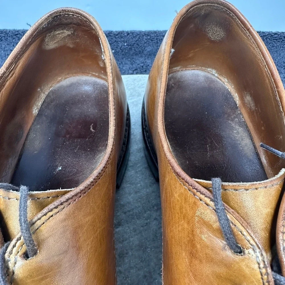 Allen Edmonds Parkway Men's Leather Oxford‎ Dress Shoes Size 12 D Brown Cap Toe